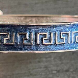 Blue and Silver Greek Handcrafted Bracelet